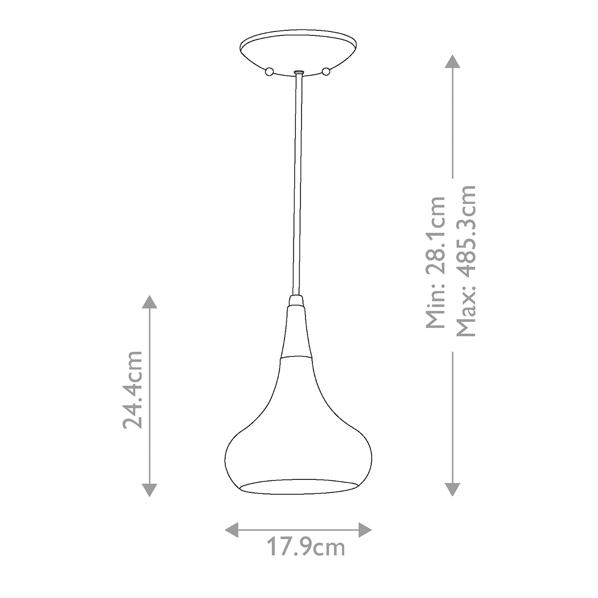  Подвесной светильник с каплевидным плафоном темного цвета Feiss в Брянске