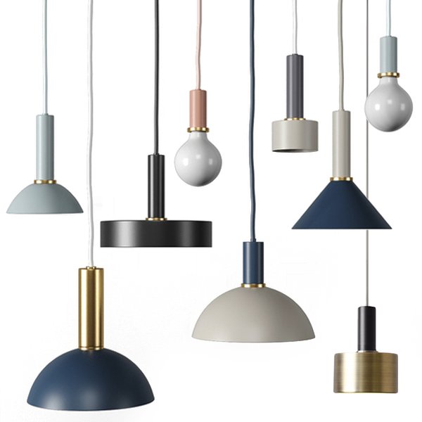 Подвесной светильник Ferm Living Socket Pendant High Черный Латунь Голубой пастельный Темно-синий Белый Дымчатая Роза Подвесной светильник Ferm Living Socket Pendant High Черный Латунь Голубой пастельный Темно-синий Белый Дымчатая Роза в Брянске | Loft Concept