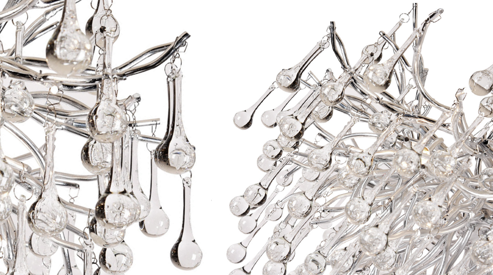 Люстра Droplet Chandelier Silver 80 Люстра Droplet Chandelier Silver 80 - Loft-Concept в Брянске