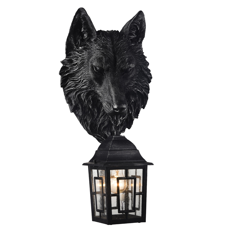 Уличный светильник Wolf Lantern Винтажный черный Прозрачное Стекло Уличный светильник Wolf Lantern Винтажный черный Прозрачное Стекло в Брянске | Loft Concept