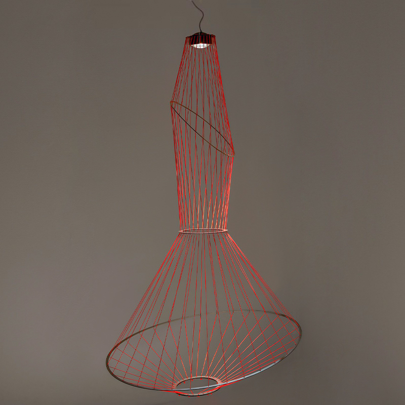 Люстра Light Threads Object Lighting Красный Черный Люстра Light Threads Object Lighting Красный Черный в Брянске | Loft Concept