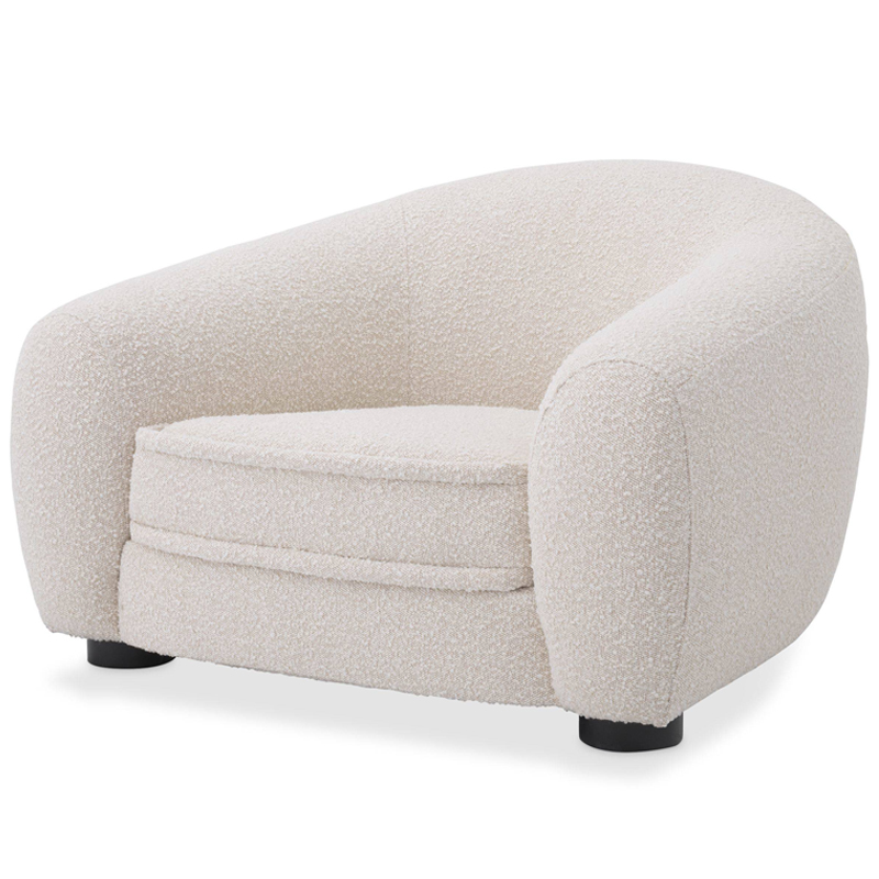 Кресло Eichholtz Chair Freud Boucle cream Кремовый Черный Кресло Eichholtz Chair Freud Boucle cream Кремовый Черный в Брянске | Loft Concept