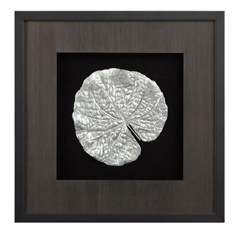 Панно Cassian Reniform Leaf Черный Серебряный Панно Cassian Reniform Leaf Черный Серебряный в Брянске | Loft Concept