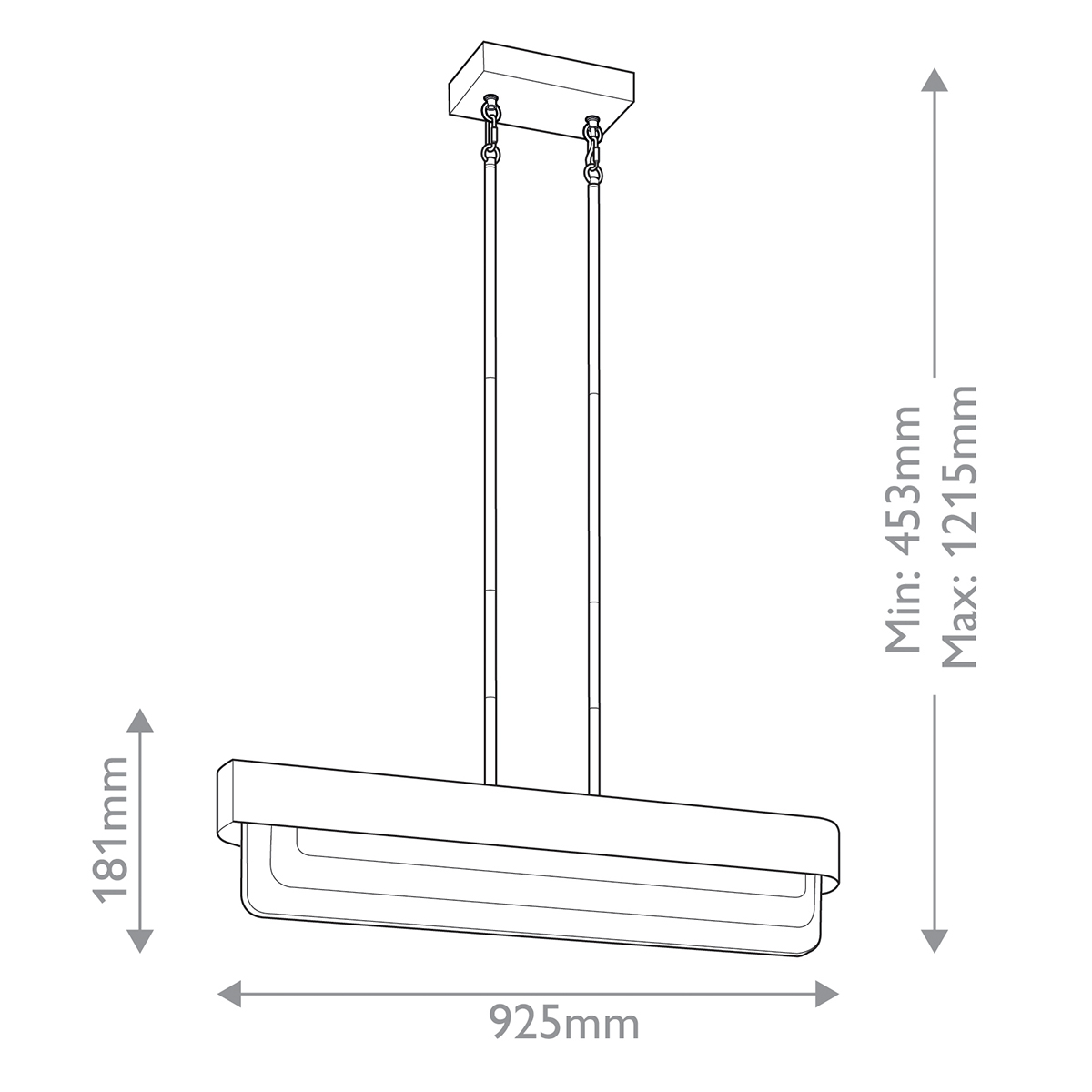 Люстра подвесная прямоугольная цвета латунь Kichler в Брянске
