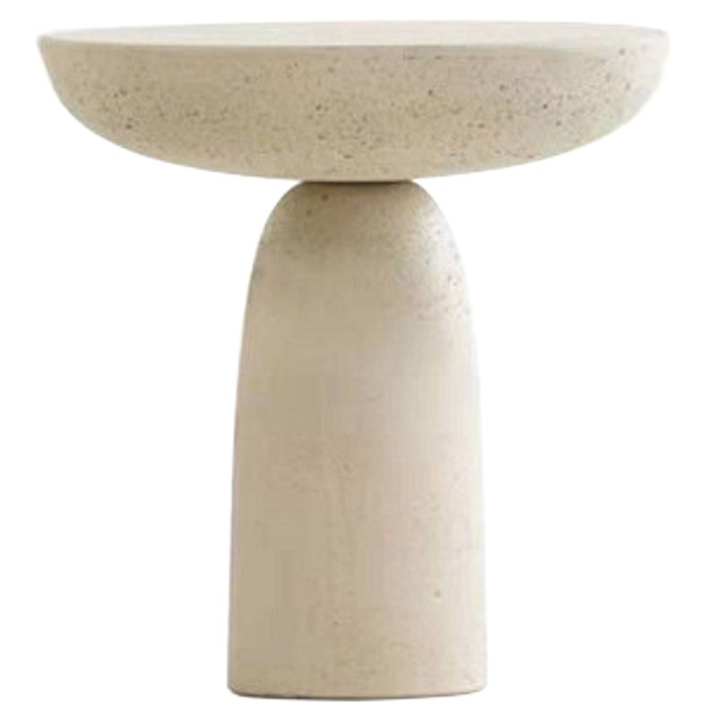 Приставной стол Tori Trawertine Side Table M Бежевый Приставной стол Tori Trawertine Side Table M Бежевый в Брянске | Loft Concept
