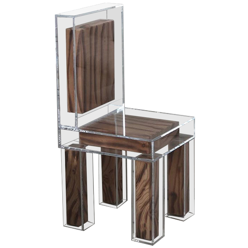 Стул Transparent Wood Chair Прозрачный Коричневый Стул Transparent Wood Chair Прозрачный Коричневый в Брянске | Loft Concept