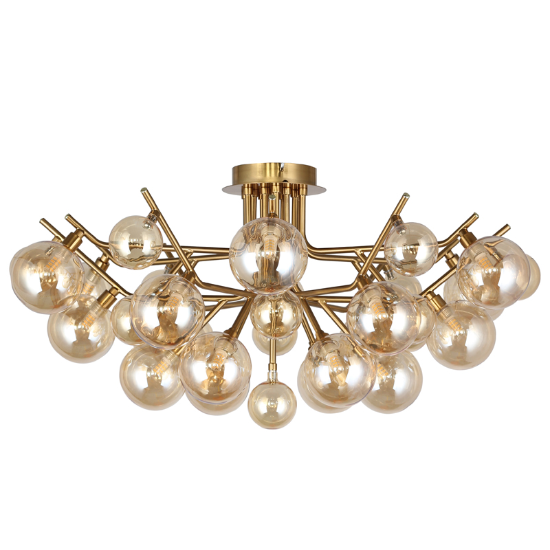 Люстра Berries Chandelier Flower bronze 18 Бронза Прозрачный Люстра Berries Chandelier Flower bronze 18 Бронза Прозрачный в Брянске | Loft Concept