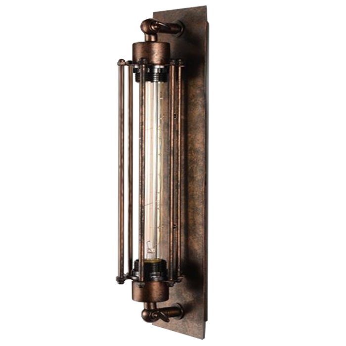 Бра Loft Industrial Edison Cage Momo vintage Бурая ржавчина в Брянске | Loft Concept 