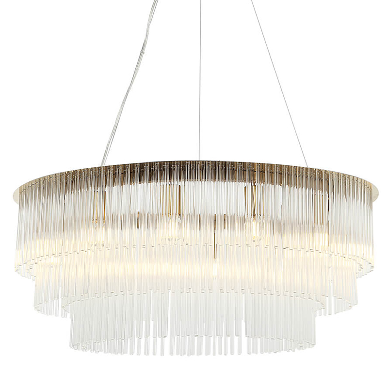 Люстра Harrison Chandelier gold 12 lamp Глянцевое золото Прозрачный Люстра Harrison Chandelier gold 12 lamp Глянцевое золото Прозрачный в Брянске | Loft Concept