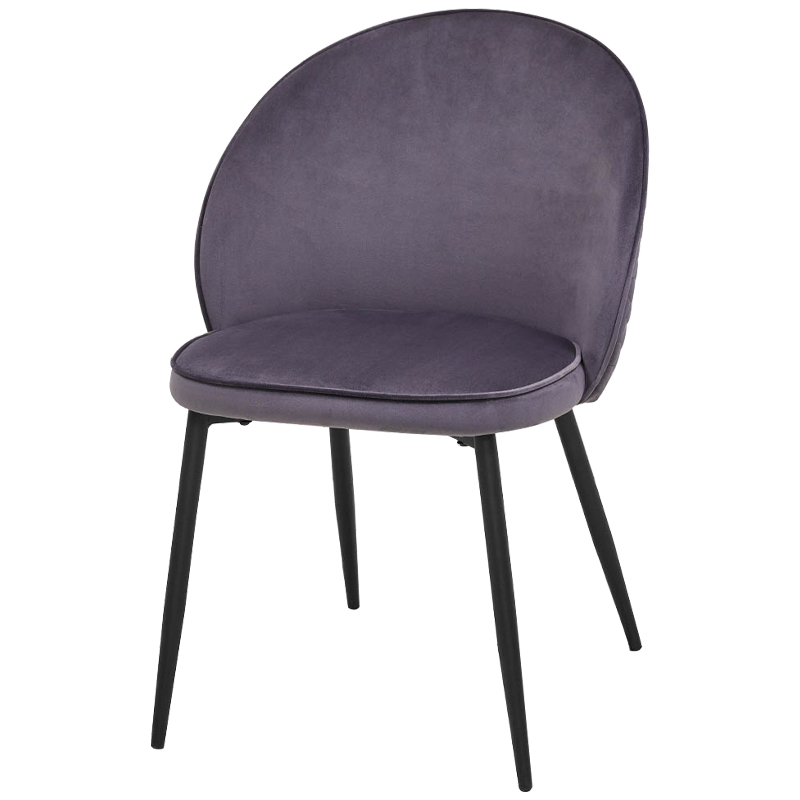 Стул с бархатной обивкой на металлических ножках Hexagon Pattern Chair Баклажан Черный Стул с бархатной обивкой на металлических ножках Hexagon Pattern Chair Баклажан Черный в Брянске | Loft Concept