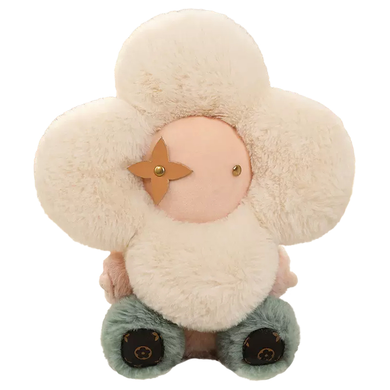 Декоративная подушка стиль Louis Vuitton Doudou Vivienne Flower Toy Бежевый Зеленый шалфей Коричневый Декоративная подушка стиль Louis Vuitton Doudou Vivienne Flower Toy Бежевый Зеленый шалфей Коричневый в Брянске | Loft Concept