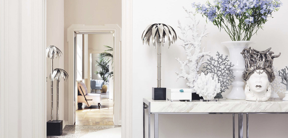 Настольная лампа TABLE LAMP PALMERY Silver Настольная лампа TABLE LAMP PALMERY Silver - Loft-Concept в Брянске