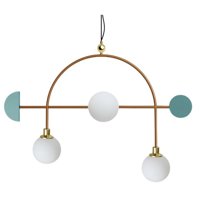 Дизайнерский Светильник Green Brown Space Ceiling Lamp by Dovain Studio Белый Латунь Бирюзовый Дизайнерский Светильник Green Brown Space Ceiling Lamp by Dovain Studio Белый Латунь Бирюзовый в Брянске | Loft Concept