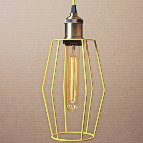 Подвесной светильник Wire Cage Pendant Spauk Yellow Желтый Подвесной светильник Wire Cage Pendant Spauk Yellow Желтый в Брянске | Loft Concept