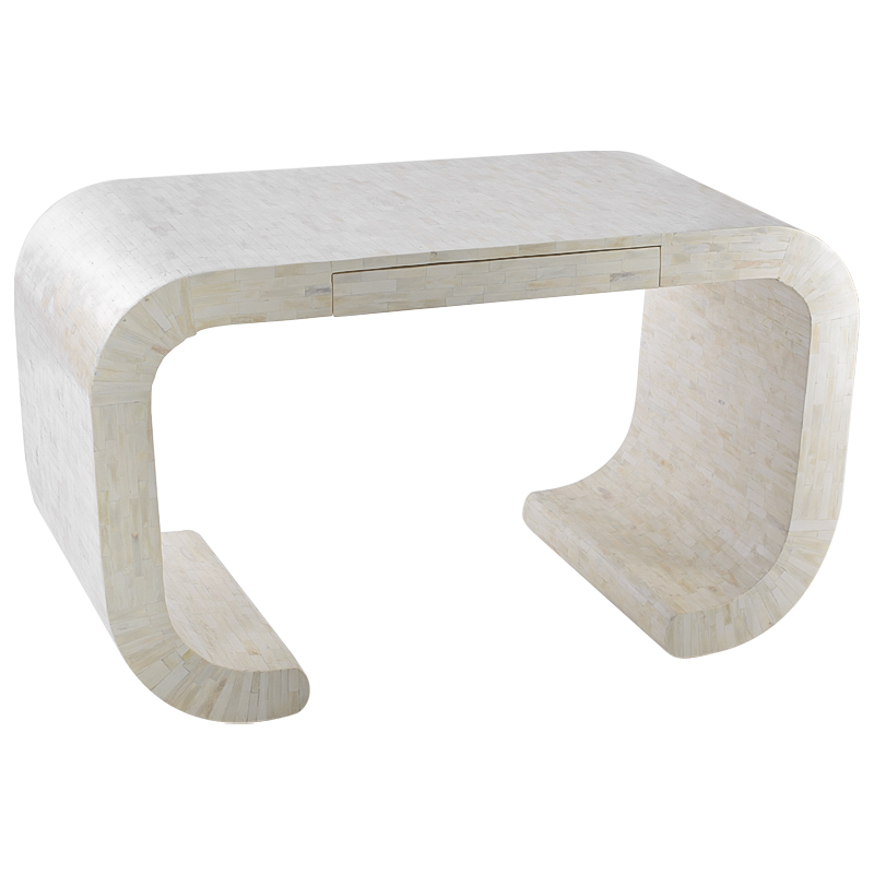 Стол рабочий Bone Inlay Table white Белый Бежевый в Брянске | Loft Concept 