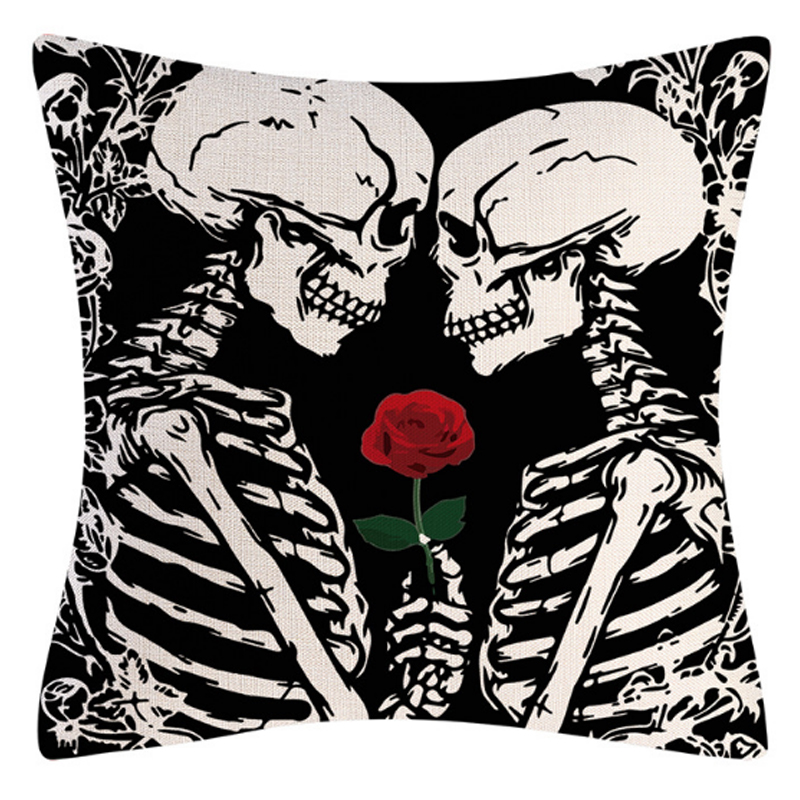 Подушка на Хэллоуин Lovers and Rose Черно-белый Подушка на Хэллоуин Lovers and Rose Черно-белый в Брянске | Loft Concept