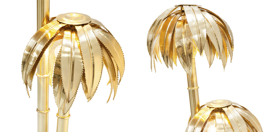 Торшер FLOOR LAMP PALMERY X2 Brass - фото №1