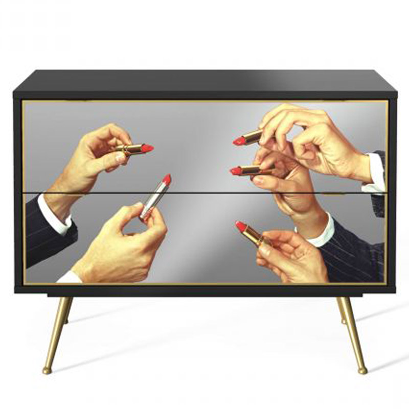 Комод Seletti Chest of Two Drawers Lipstick Мульти Черный Золотой Шампань Комод Seletti Chest of Two Drawers Lipstick Мульти Черный Золотой Шампань в Брянске | Loft Concept