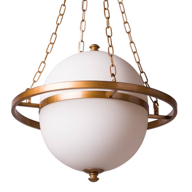 Люстра Saturn Chandelier Золотой Молочный Люстра Saturn Chandelier Золотой Молочный в Брянске | Loft Concept
