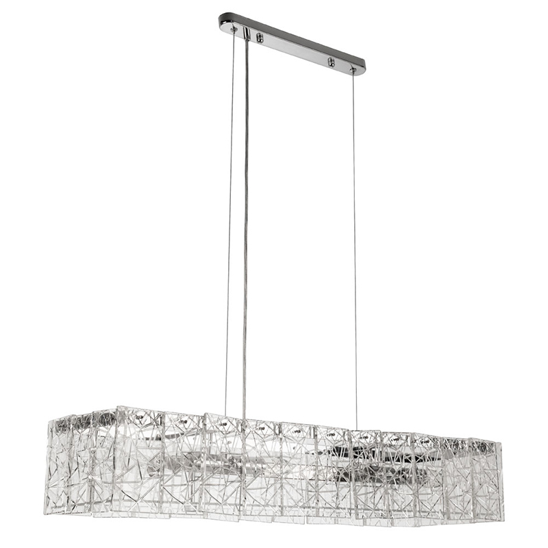 Люстра Alvaro Crystal Rectangular Chandelier Прозрачный Хром Люстра Alvaro Crystal Rectangular Chandelier Прозрачный Хром в Брянске | Loft Concept