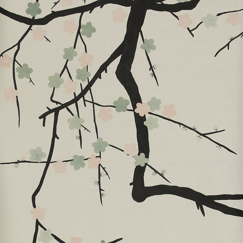Обои ручная роспись Plum Blossom Special Colourway on Bleached White dyed silk Обои ручная роспись Plum Blossom Special Colourway on Bleached White dyed silk в Брянске | Loft Concept