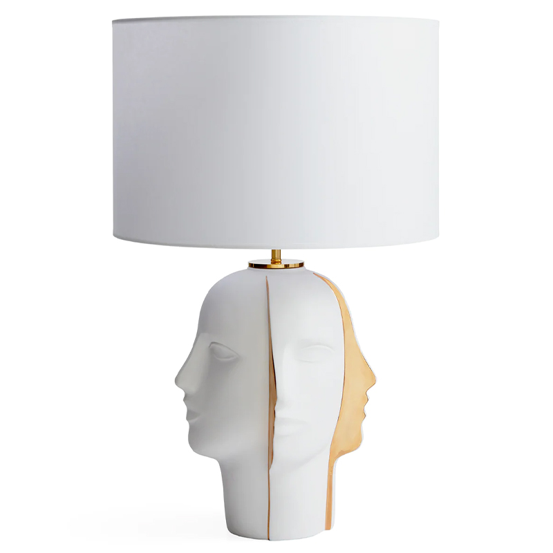 Настольная лампа ATLAS SPLIT TABLE LAMP Глянцевое золото Белый в Брянске | Loft Concept 