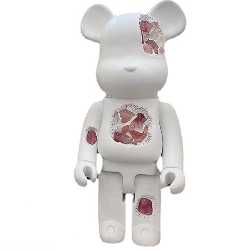 Статуэтка Bearbrick Pink Crystal Белый Розовый пастельный Статуэтка Bearbrick Pink Crystal Белый Розовый пастельный в Брянске | Loft Concept