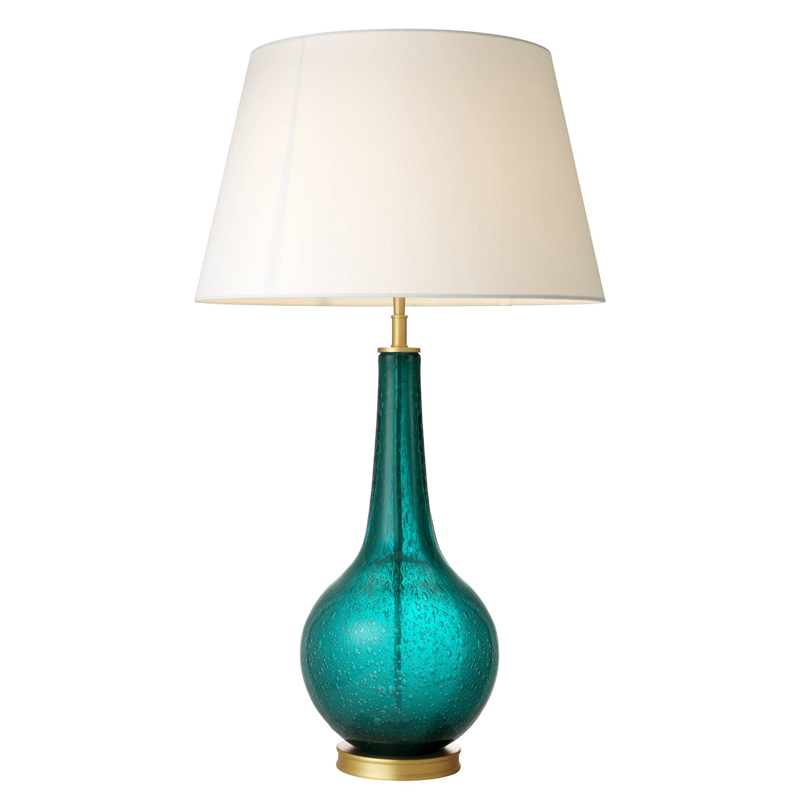 Настольная лампа Eichholtz Table Lamp Massaro Бирюзовый Латунь Белый Настольная лампа Eichholtz Table Lamp Massaro Бирюзовый Латунь Белый в Брянске | Loft Concept