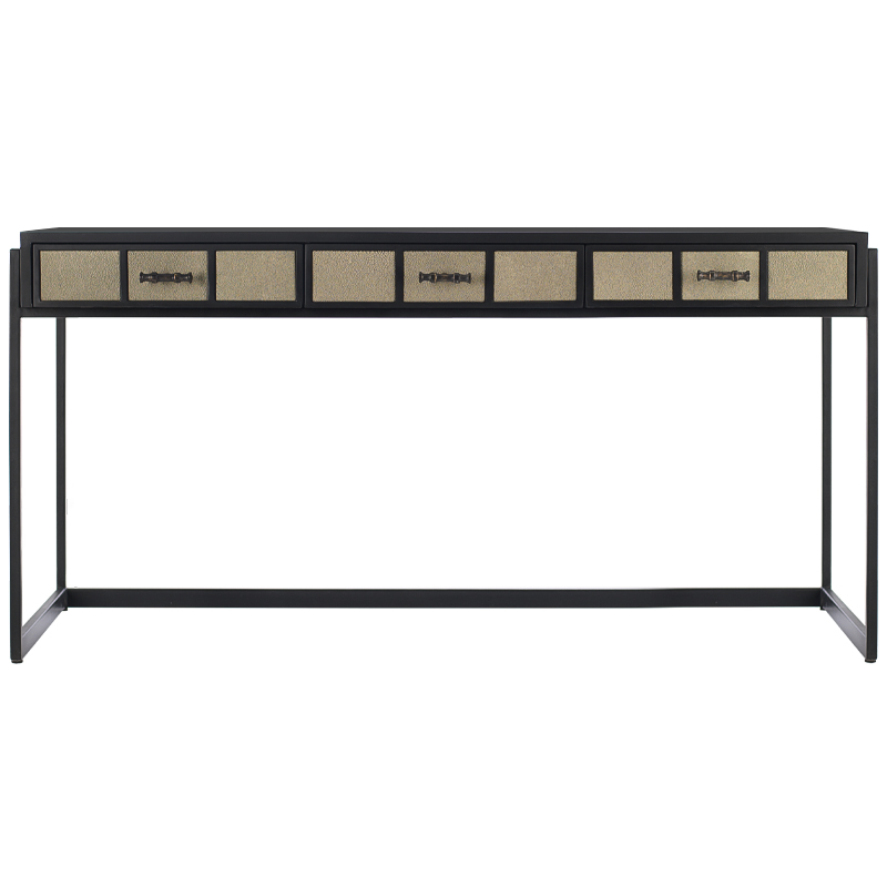 Рабочий стол Lavern Stingray Texture Desk Черный Бежевый Металлик винтаж в Брянске | Loft Concept 