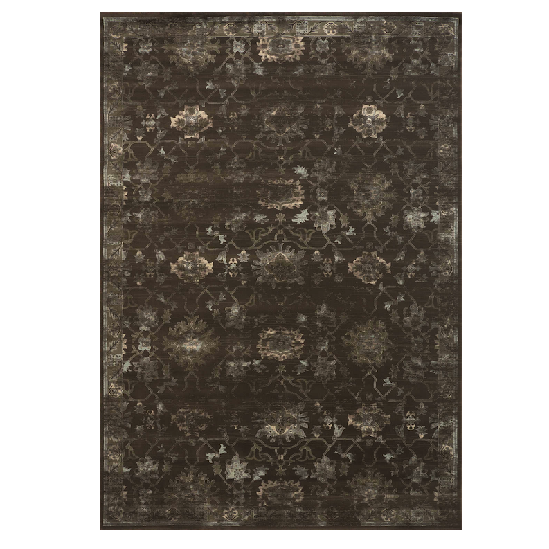 Ковёр из вискозы Indian pattern Choco Коричневый Ковёр из вискозы Indian pattern Choco Коричневый в Брянске | Loft Concept