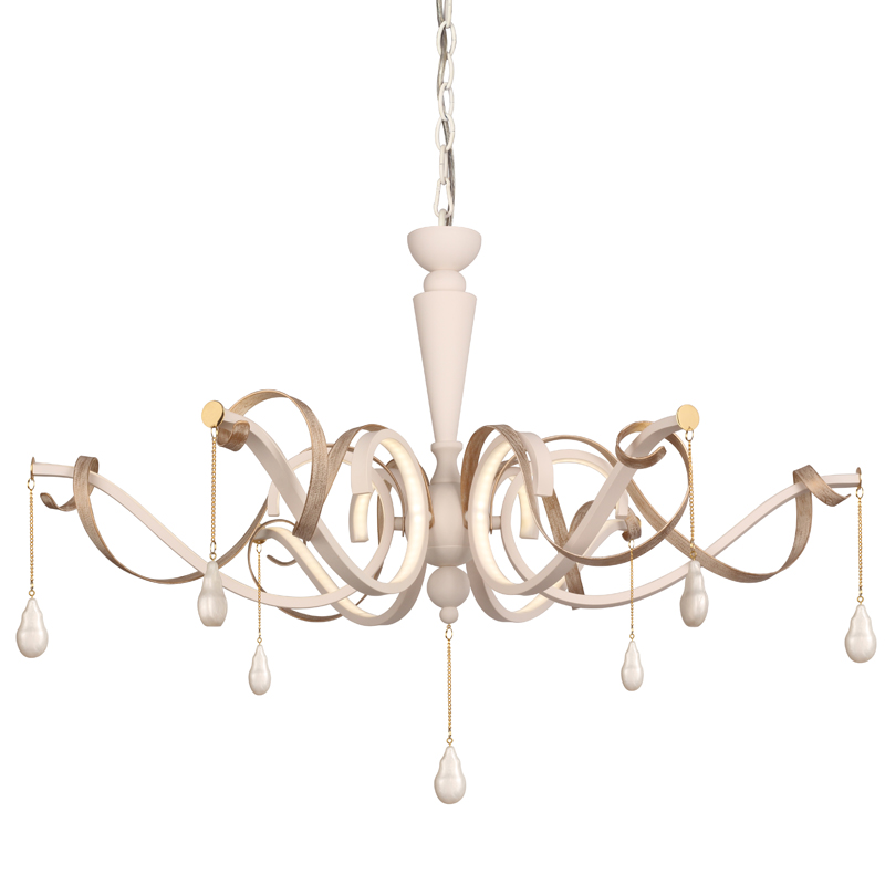 Люстра Morris Chandelier white Белый Перламутровый Белое золото винтаж Люстра Morris Chandelier white Белый Перламутровый Белое золото винтаж в Брянске | Loft Concept