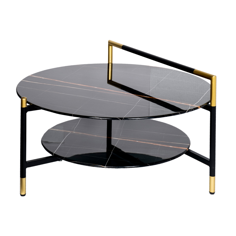 Кофейный столик Coffee Table CARTER 80 Черный Золотой Кофейный столик Coffee Table CARTER 80 Черный Золотой в Брянске | Loft Concept