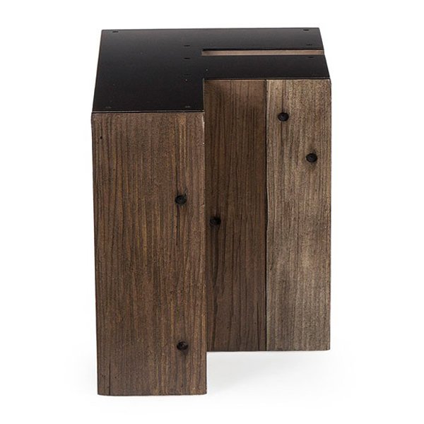 Столик Wooden Alphabet F Side Table Графит Коричневый Столик Wooden Alphabet F Side Table Графит Коричневый в Брянске | Loft Concept