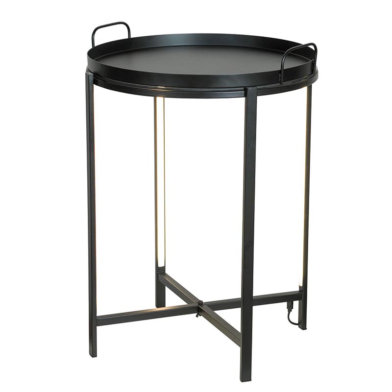 Приставной стол Nagib Side Table Black LED Черный Приставной стол Nagib Side Table Black LED Черный в Брянске | Loft Concept