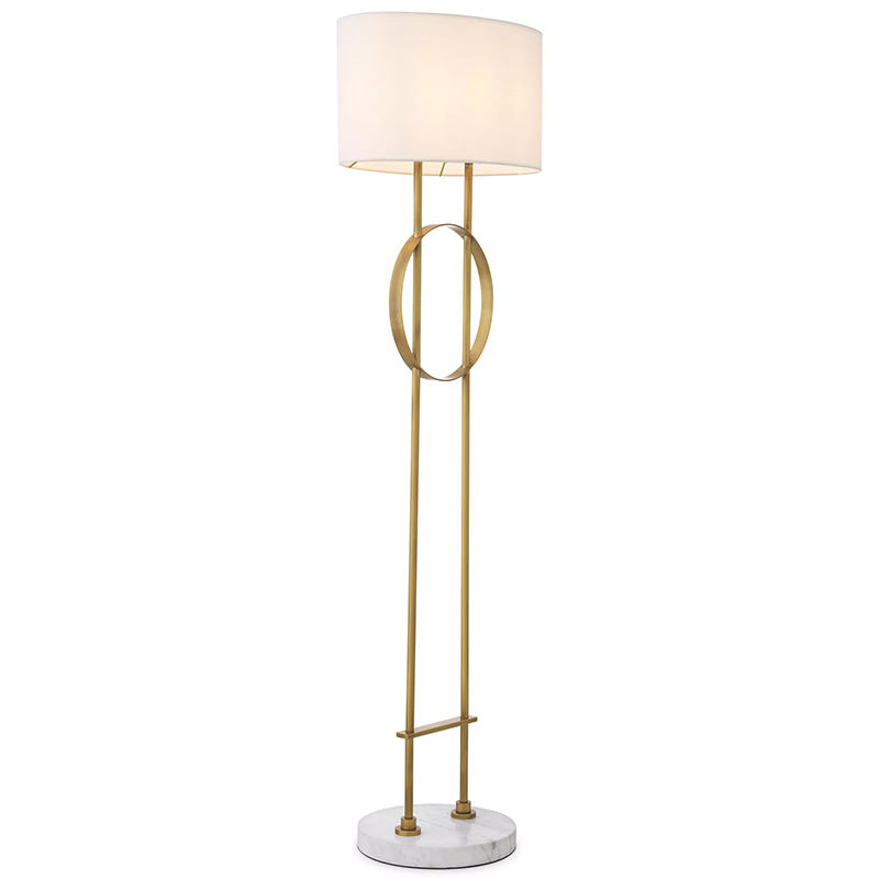 Торшер Eichholtz Floor Lamp Kaiser Латунь Белый Мрамор Bianco Белый Торшер Eichholtz Floor Lamp Kaiser Латунь Белый Мрамор Bianco Белый в Брянске | Loft Concept