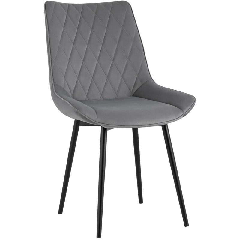 Стул Seoul S Chair Серый Велюр Серый Черный Стул Seoul S Chair Серый Велюр Серый Черный в Брянске | Loft Concept