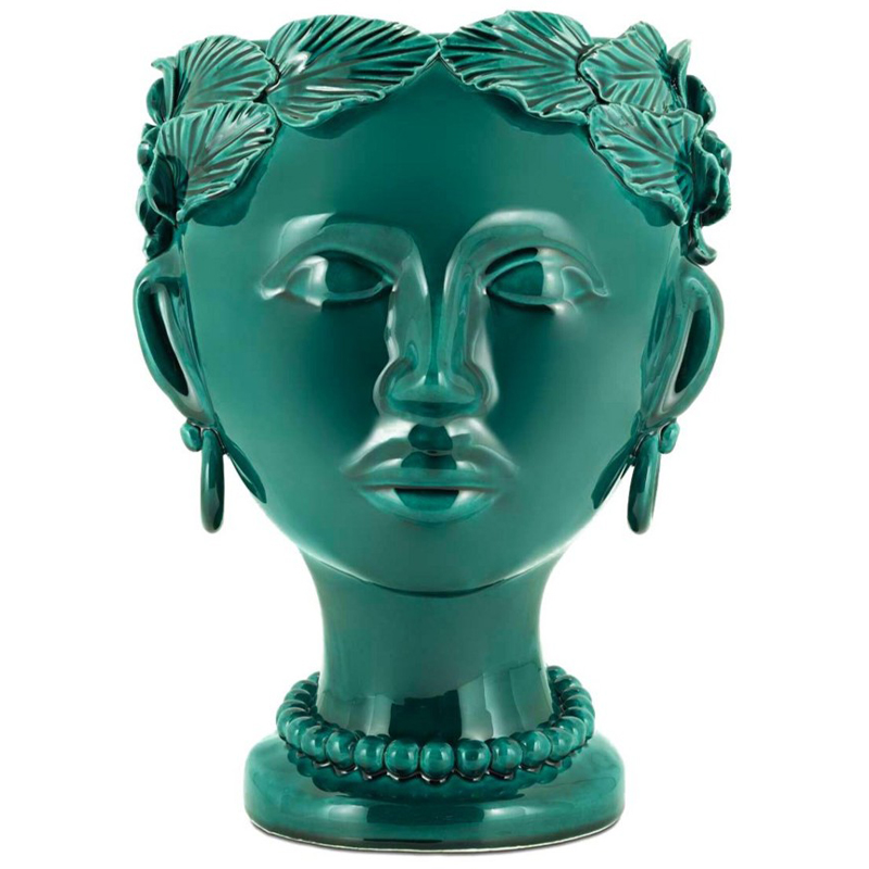 Ваза Vase Selva Mono Copper Green Изумрудный Ваза Vase Selva Mono Copper Green Изумрудный в Брянске | Loft Concept