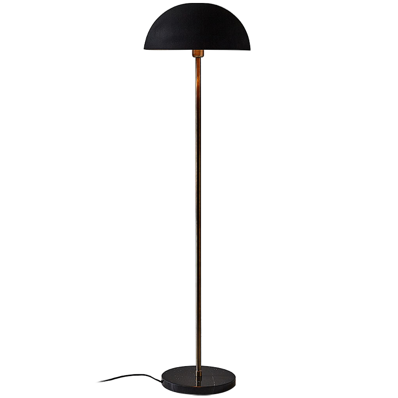 Торшер Riverside Floor Lamp Black Черный Черный Мрамор Nero Латунь Торшер Riverside Floor Lamp Black Черный Черный Мрамор Nero Латунь в Брянске | Loft Concept