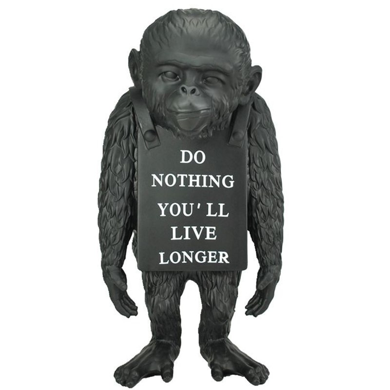 Статуэтка Banksy Lying Monkey Black Черный Статуэтка Banksy Lying Monkey Black Черный в Брянске | Loft Concept