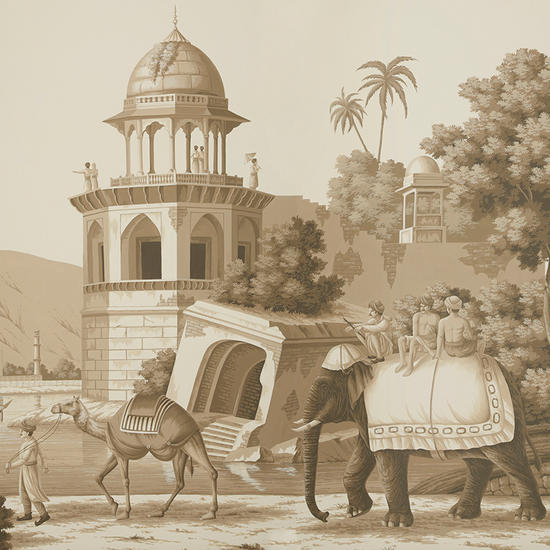 Обои ручная роспись Early Views of India Sepia on scenic paper Обои ручная роспись Early Views of India Sepia on scenic paper в Брянске | Loft Concept