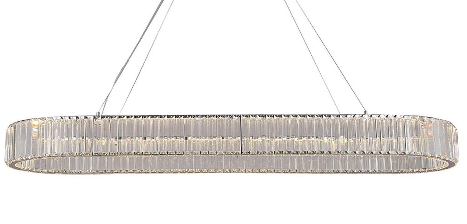 Люстра Crystal Shine Linda Oval Chrome Chandelier - фото