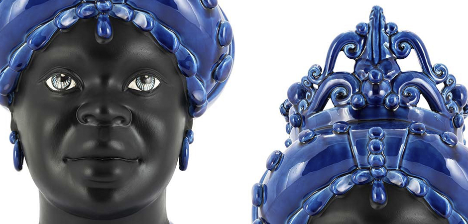 Ваза VASE MORO LADY MED. MAT Blue - Loft-Concept в Брянске