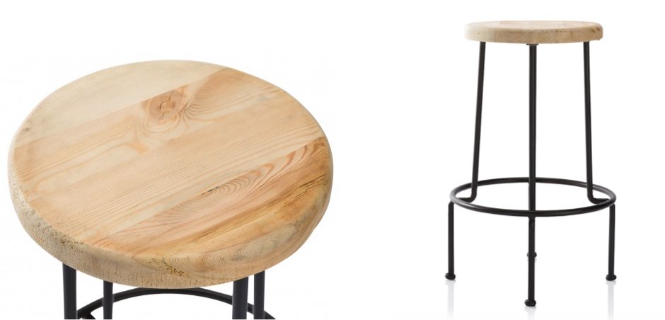 Барный стул Industrial Iron Linden Bar Stool Барный стул Industrial Iron Linden Bar Stool - Loft-Concept в Брянске