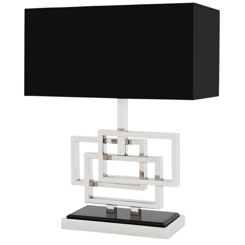 Настольная лампа Eichholtz Table Lamp Windolf Nickel Никель Черный Настольная лампа Eichholtz Table Lamp Windolf Nickel Никель Черный в Брянске | Loft Concept