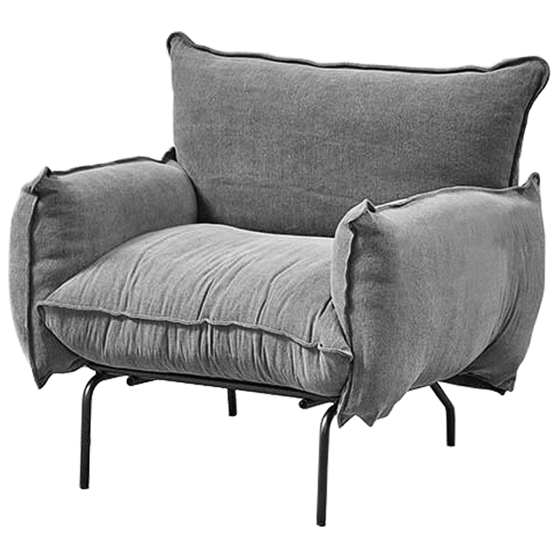 Кресло Elsa Armchair Gray Серый Черный Кресло Elsa Armchair Gray Серый Черный в Брянске | Loft Concept