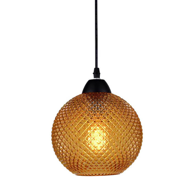 Подвесной светильник Crystal Galaxy Ball amber glass Черный Янтарь (Amber) Подвесной светильник Crystal Galaxy Ball amber glass Черный Янтарь (Amber) в Брянске | Loft Concept