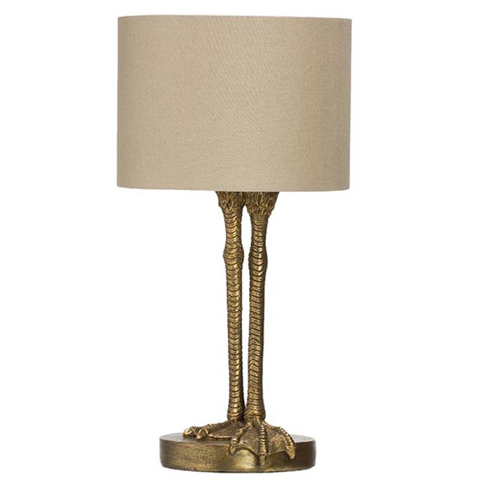 Настольная лампа Duck Feet Lamp Латунь Античная полированная Белый Настольная лампа Duck Feet Lamp Латунь Античная полированная Белый в Брянске | Loft Concept