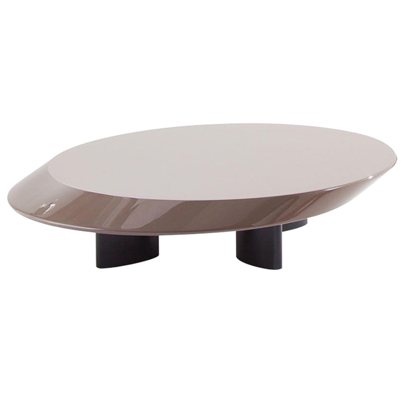 Кофейный стол Ellipse Grey Glossy Coffee Table Серый Черный Кофейный стол Ellipse Grey Glossy Coffee Table Серый Черный в Брянске | Loft Concept