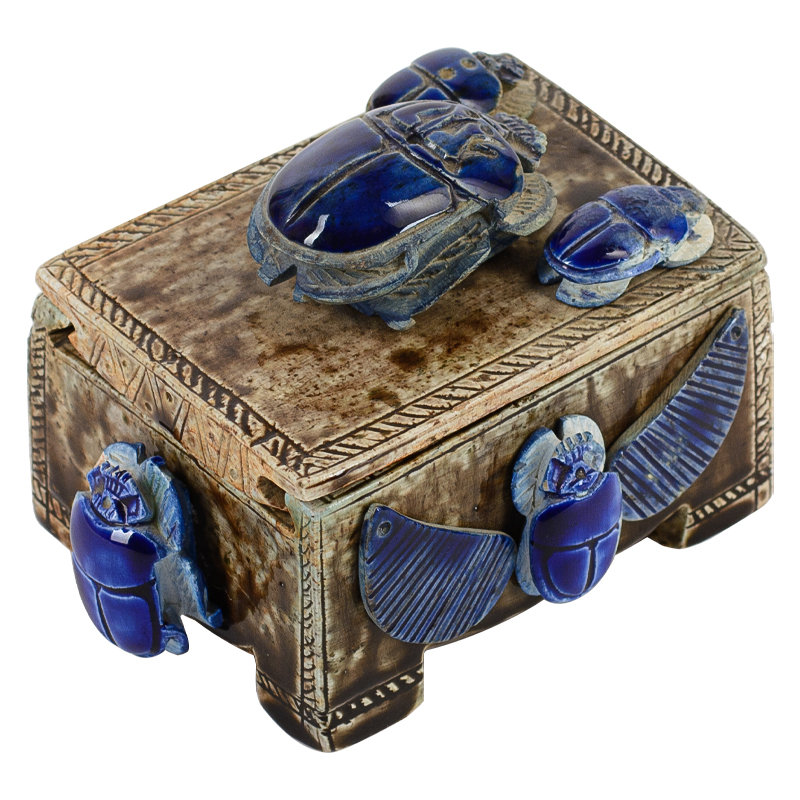 Шкатулка Scarab Beetles Синий Коричневый Шкатулка Scarab Beetles Синий Коричневый в Брянске | Loft Concept