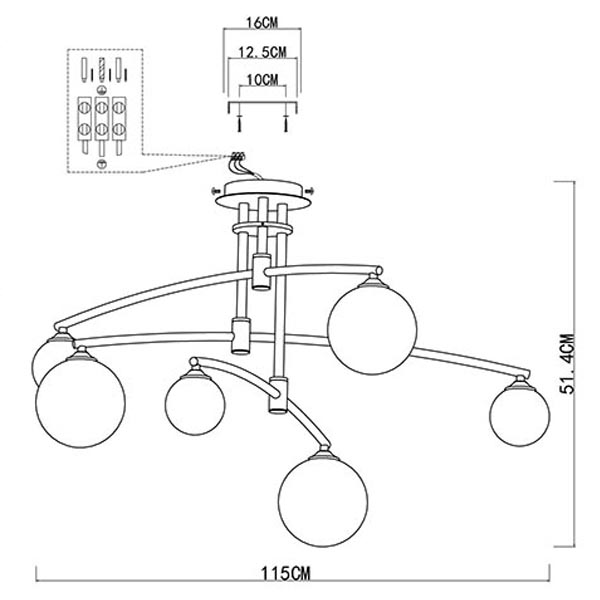 Люстра Glendon Chandelier 6 Balls Люстра Glendon Chandelier 6 Balls в Брянске